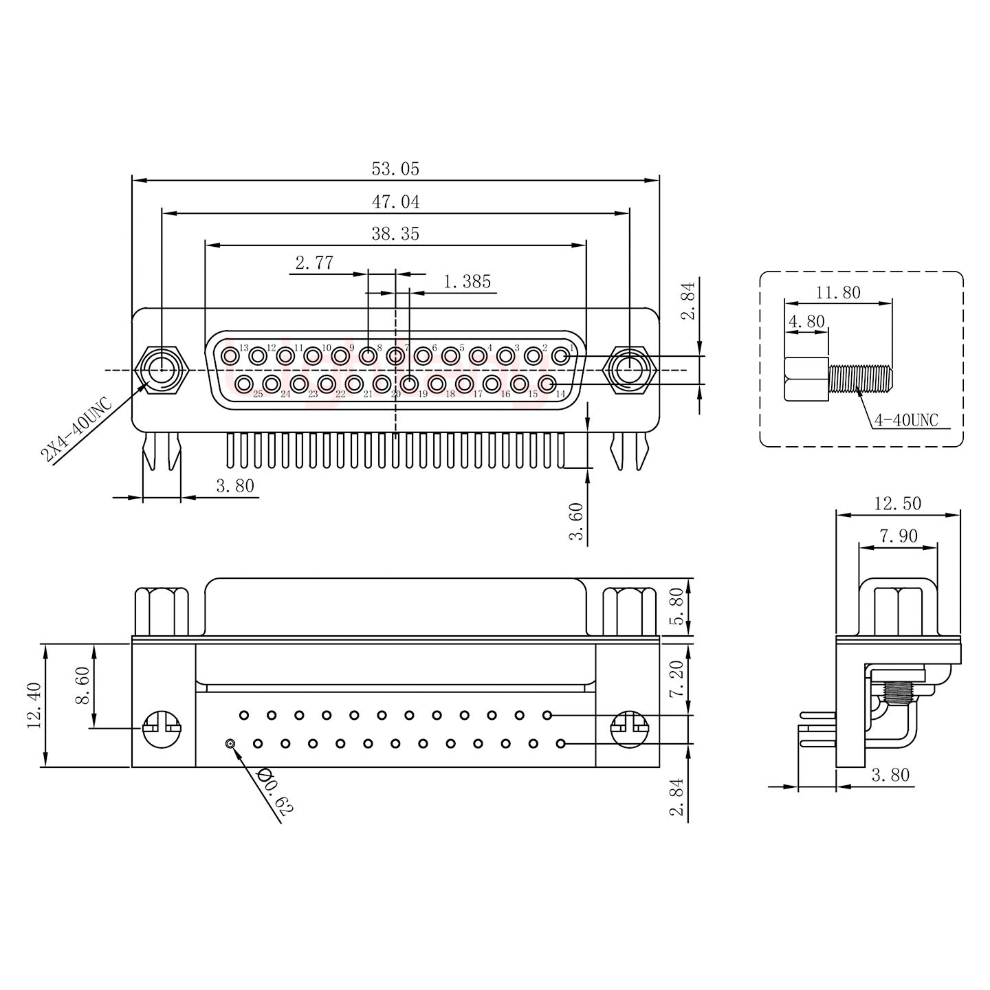 DR25 母 彎插板7.2塑料支架8.6  鎖螺絲 車(chē)針