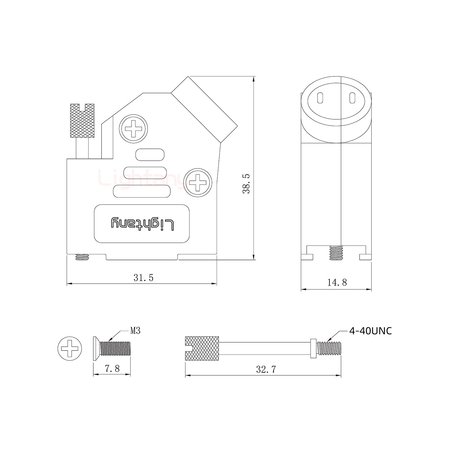 5W1公焊線(xiàn)式75歐姆+9P金屬外殼1392斜出線(xiàn)4~12mm
